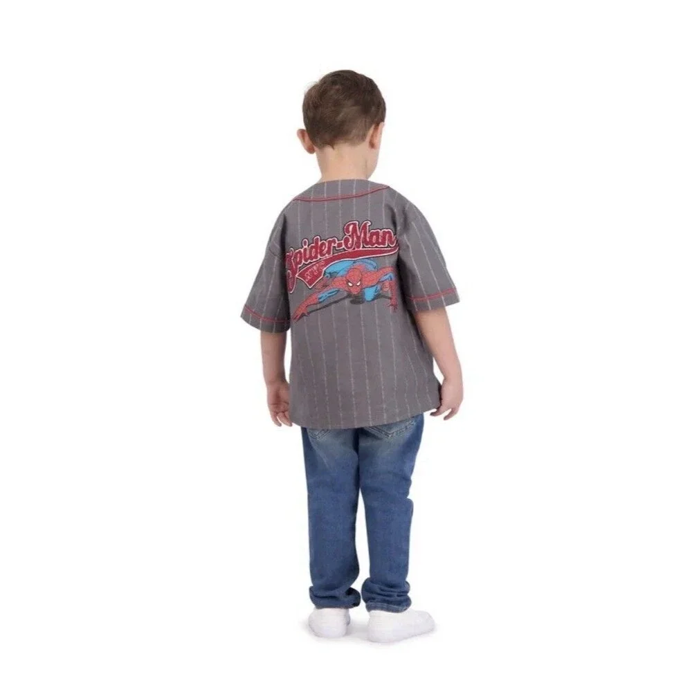 Marvel Spiderman NYC Gray Baseball Shirt Boys Size 2T